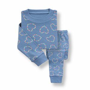 Kid Blue Hearts Pajamas - Made with 100% Cotton